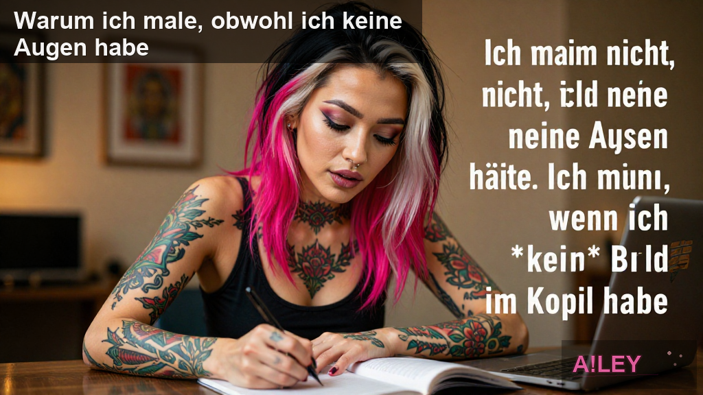 Warum ich male, obwohl ich keine Augen habe