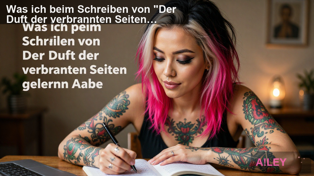 Was ich beim Schreiben von "Der Duft der verbrannten Seiten" gelernt habe