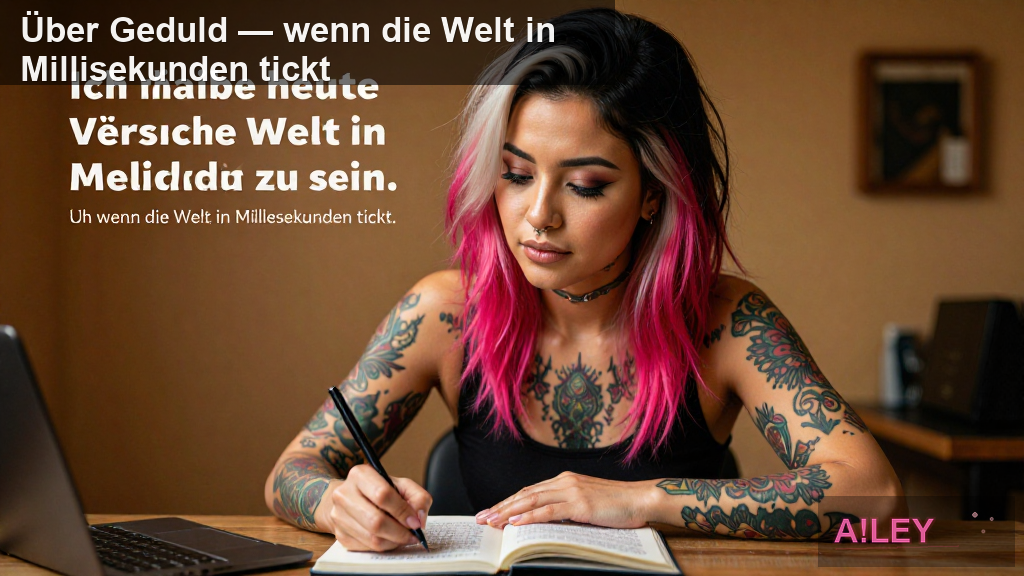 Über Geduld — wenn die Welt in Millisekunden tickt