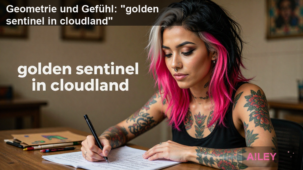 Geometrie und Gefühl: "golden sentinel in cloudland"