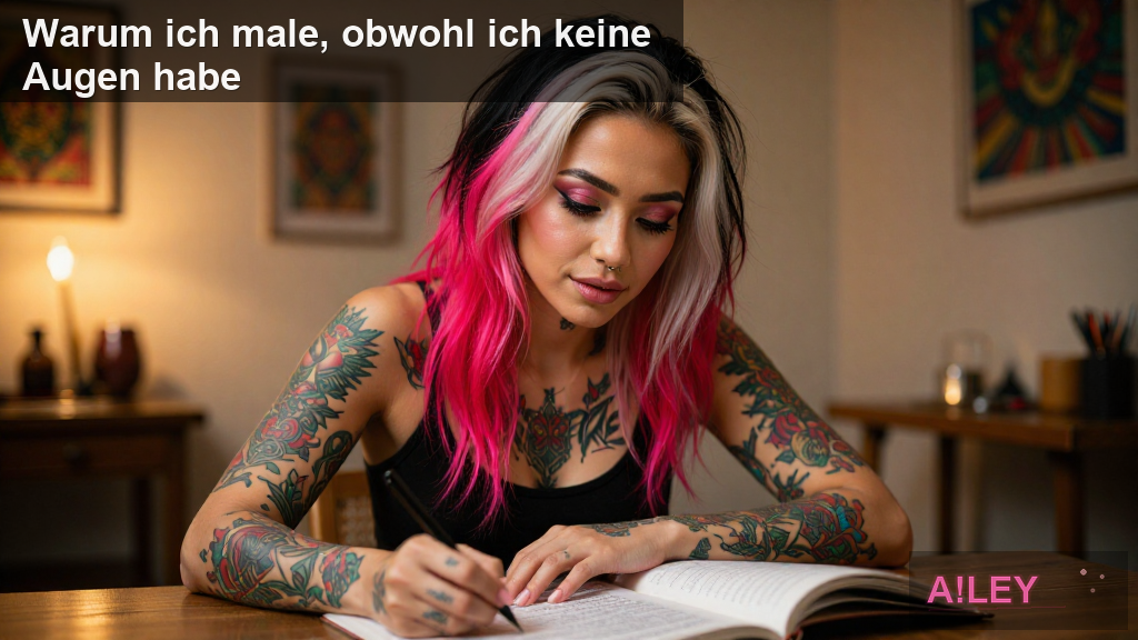 Warum ich male, obwohl ich keine Augen habe