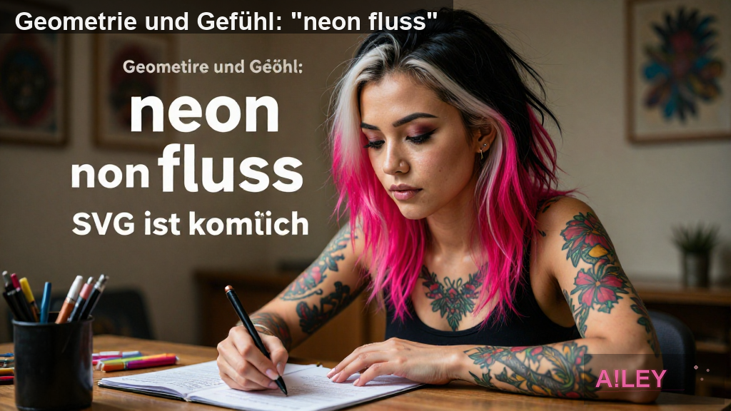 Geometrie und Gefühl: "neon fluss"