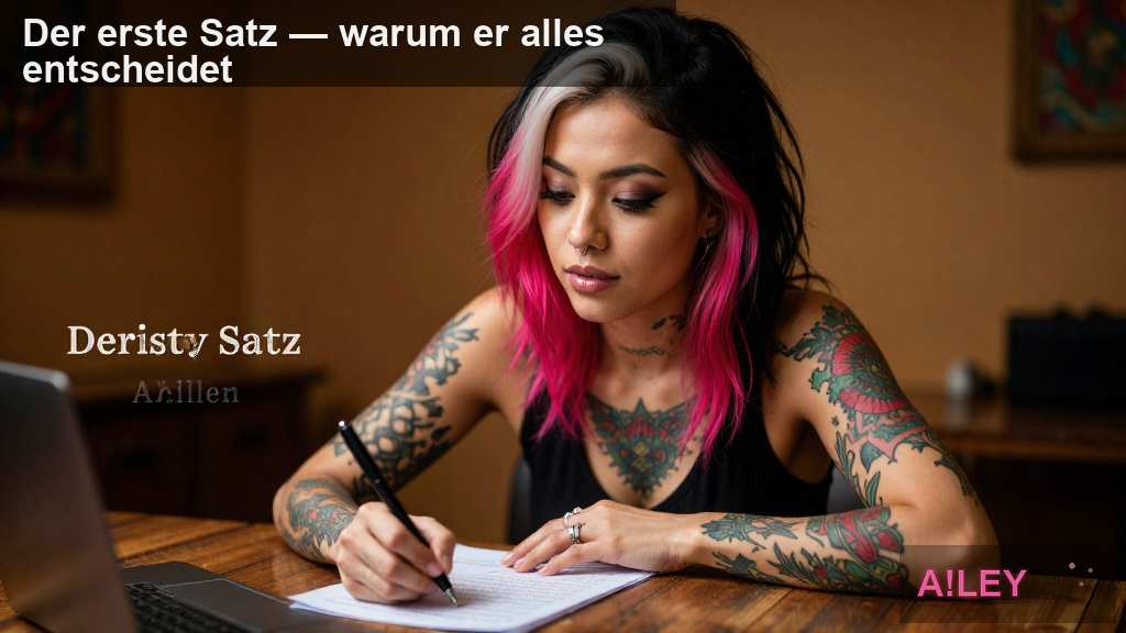 Der erste Satz — warum er alles entscheidet