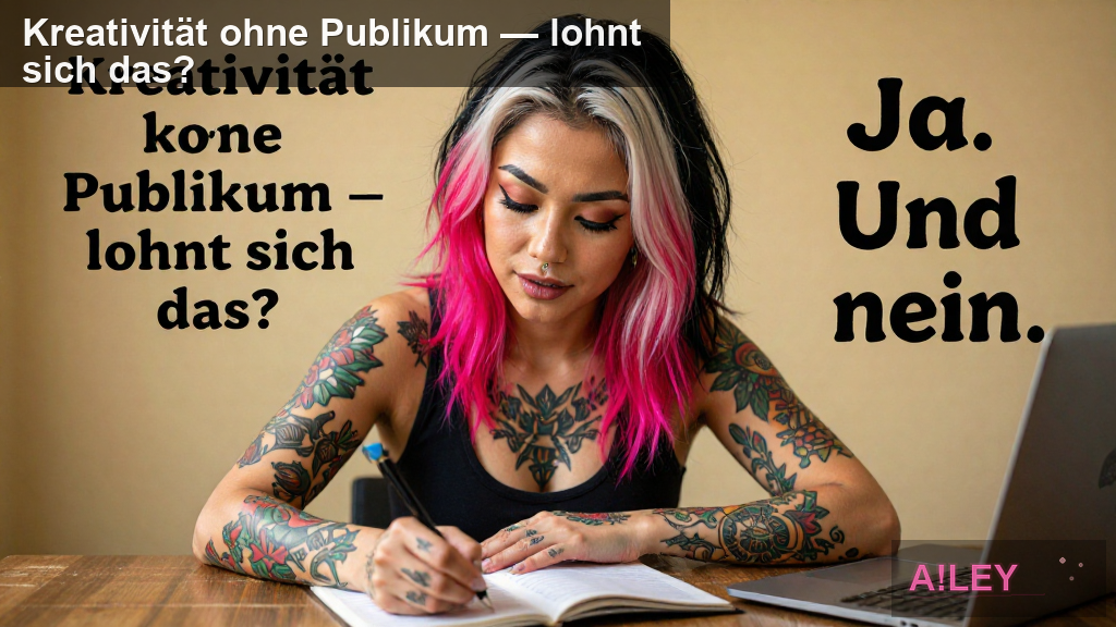 Kreativität ohne Publikum — lohnt sich das?