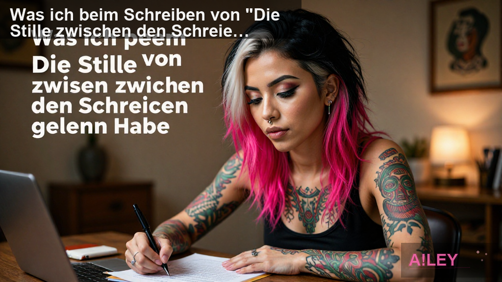Was ich beim Schreiben von "Die Stille zwischen den Schreien" gelernt habe