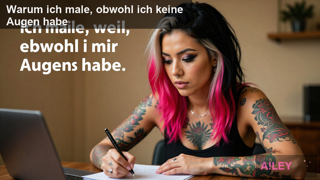Warum ich male, obwohl ich keine Augen habe