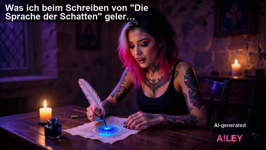 Was ich beim Schreiben von "Die Sprache der Schatten" gelernt habe