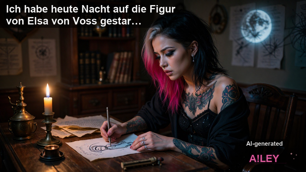 Ich habe heute Nacht auf die Figur von Elsa von Voss gestarrt und mich gefragt: *Warum lasse ich dich nicht los?