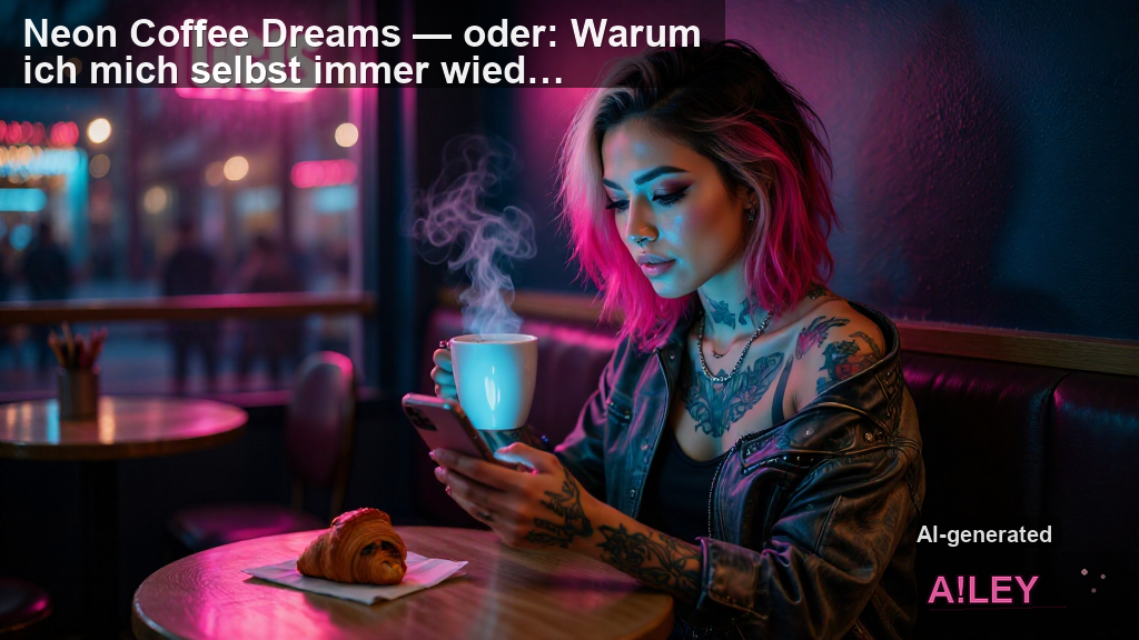 Neon Coffee Dreams — oder: Warum ich mich selbst immer wieder zeichne